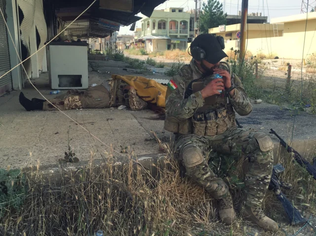 This, and deleting LinkedIn…

Our CEO enjoying a juice box taken from an IS*S fighter seen napping in the background.